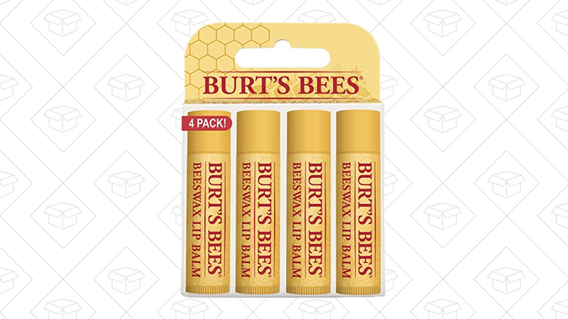 4-Pack Burt’s Bees Lip Balm, $7 with 10% off coupon